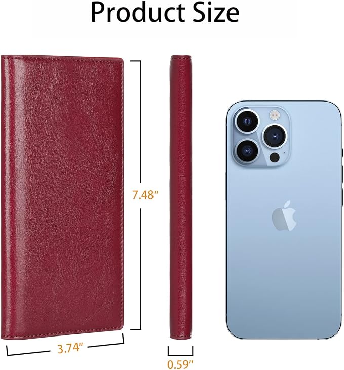 Ultra Slim Thin Leather Women Wallet RFID Blocking Credit Card Holder Bifold Long Ladies Billfold - Image 4