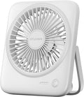 Otlonpe Personal Portable Desk Fan, 4000mAh Small Rechargeable Portable Fan Battery Operated & USB Powered for Travel Sleeping Bedroom Office Home Table, Cordless, Quiet, 4-Speed, 6.5 Inch (White) by OTLONPE
