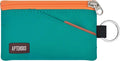 RFID Blocking Travel Wallet with Adjustable Lanyard, Small Nylon Zipper Pouch and Badge Holder for ID, Credit Cards, Cash, Keys, Commuters (Turquoise) by APTENSKO