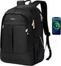 Travel Laptop Backpack for Women 15.6 Inch Computer Backpacks with USB Charging Hole Anti Theft Carry on Bag College Bookbag Large Black Back Pack for Work Business Traveling Commuter Daypack-Black by Hidds