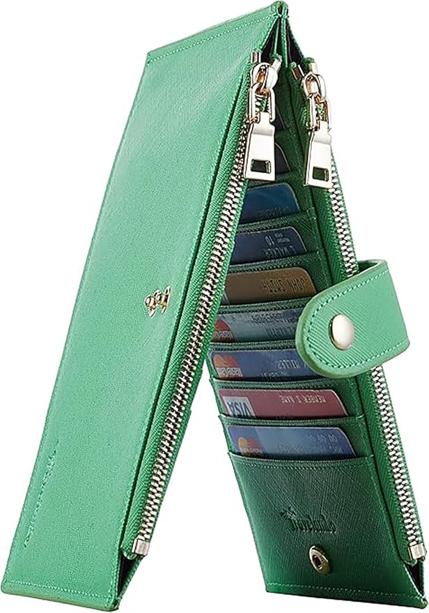 Travelambo RFID Wallet Women Large Size Bifold Multi Card Wallet Case with Zipper Pocke Credit Card Holder for Women by Travelambo