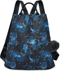 ALAZA Blue Butterflies Backpack Purse for Women Anti Theft Fashion Back Pack Shoulder Bag by ALAZA