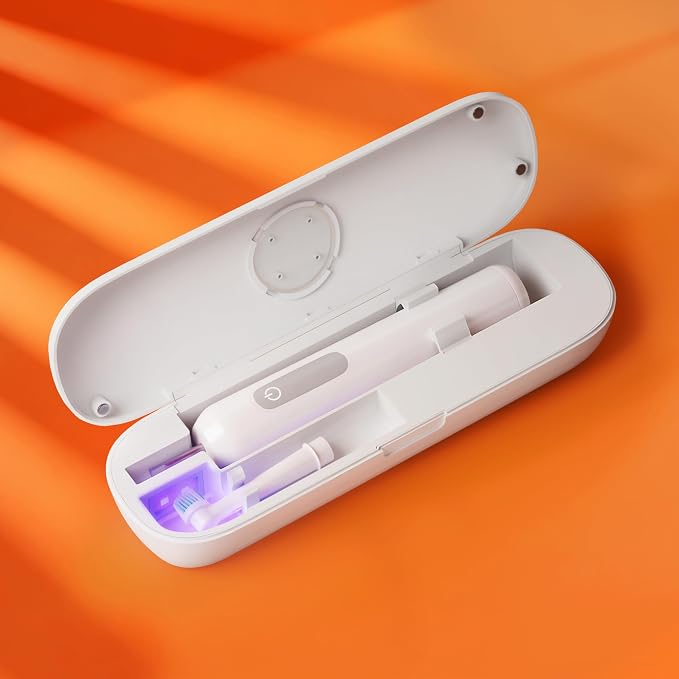 iHave Toothbrush Sanitizer Portable Travel Case for Electric Toothbrushes | Auto-Cycle UV Disinfection Prevents Bacterial Regrowth • 100-Day Standby • Durable & Lightweight • Vacation,Travel & Camping by ihave