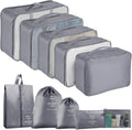 Packing Cubes for Travel- 8 Set Luggage Organizer Bags for Family, Mesh Breathable Travel Packing Cubes for Suitcases Durable Travel Essentials Bags Set (Grey, 10 Set) by YEEYAA