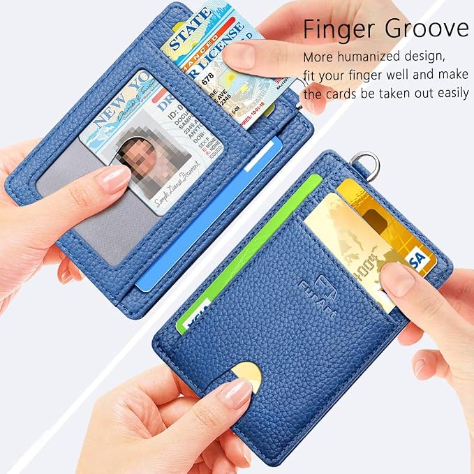 FurArt Slim Minimalist Wallet RFID Credit Card Holder for Men | slim minimalist compact rfid id window thin - Image 4