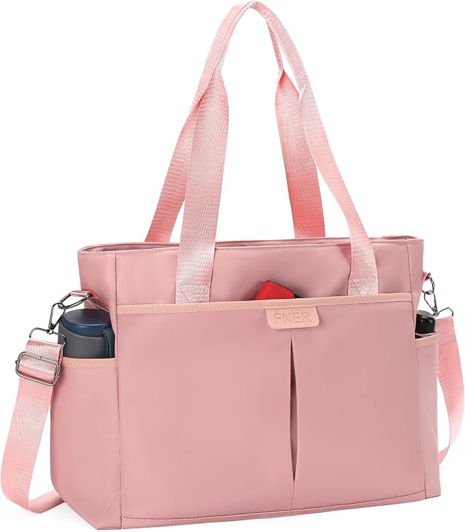 Corduroy Tote Bag for Women Crossbody Bags Lightweight Handbags Shoulder Bag with Zipper Pockets for Work Shopping by AMXNX