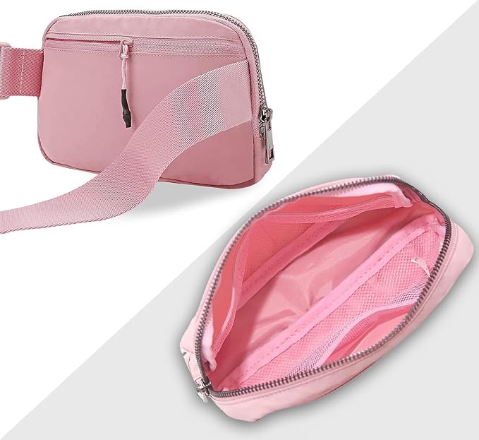 Belt Bag for Women Fanny Pack Dupes, Fashion Crossbody Waist Pack Bag with Adjustable Strap, Everywhere Belt Bag for Travel Outdoors Running Hiking（Pink） - Image 5