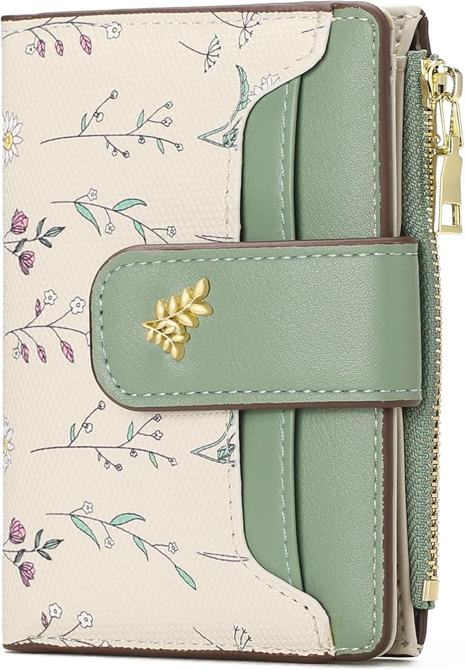 GAEKEAO Small Wallets for Women RFID Blocking Leather Bifold Zipper Pocket Wallet Credit Card Holder with ID Window - Image 7
