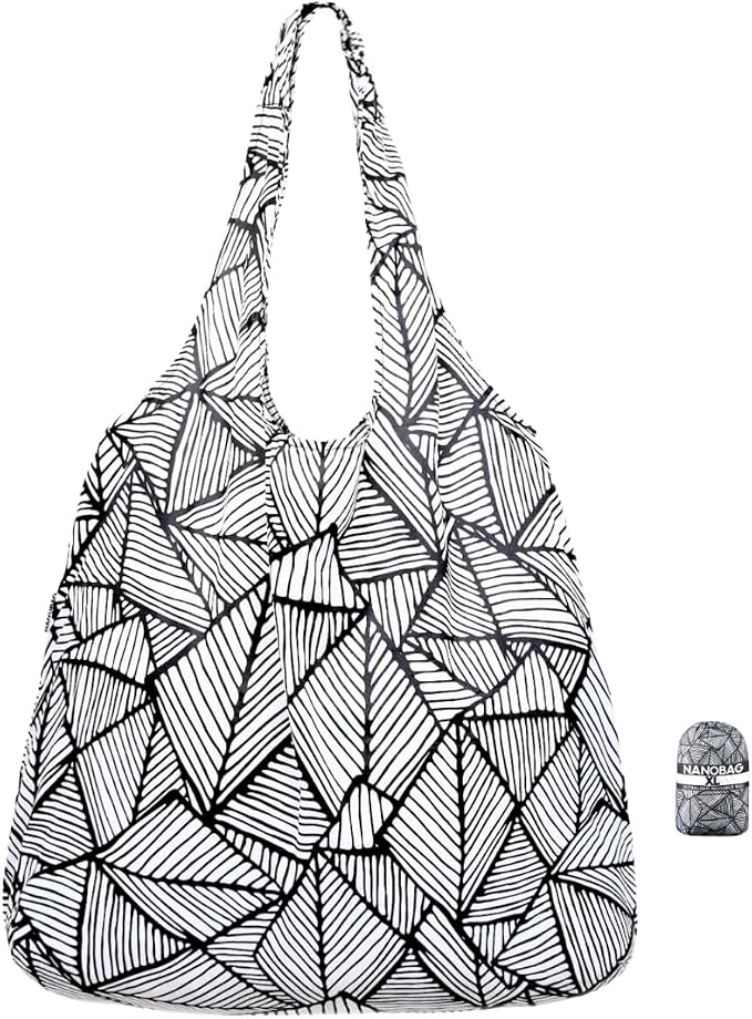 Nanobag XL 25L Tote Foldable Packable Reusable Grocery Shopping Bag | 1.05 oz Premium Portable Collapsible Extra Large Pocket-Sized for Everyday Use, Beach & Travel by Nanobag