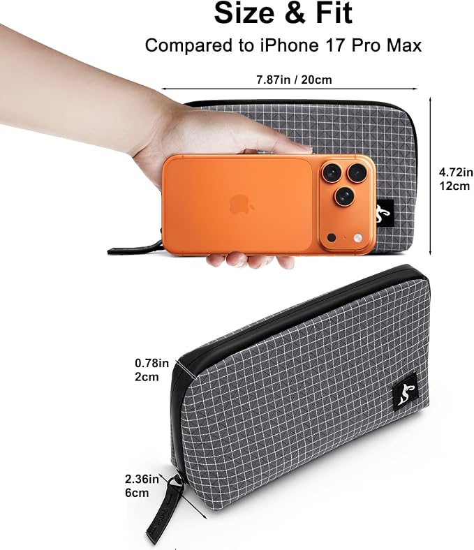 simtoper Small Electronics Organizer Travel Case – Slim Travel Cable Pouch for Small Tech Accessories, Cords, Chargers, Earbuds – Lightweight Mini Tech Bag for Backpack, Business, Travel - Image 2