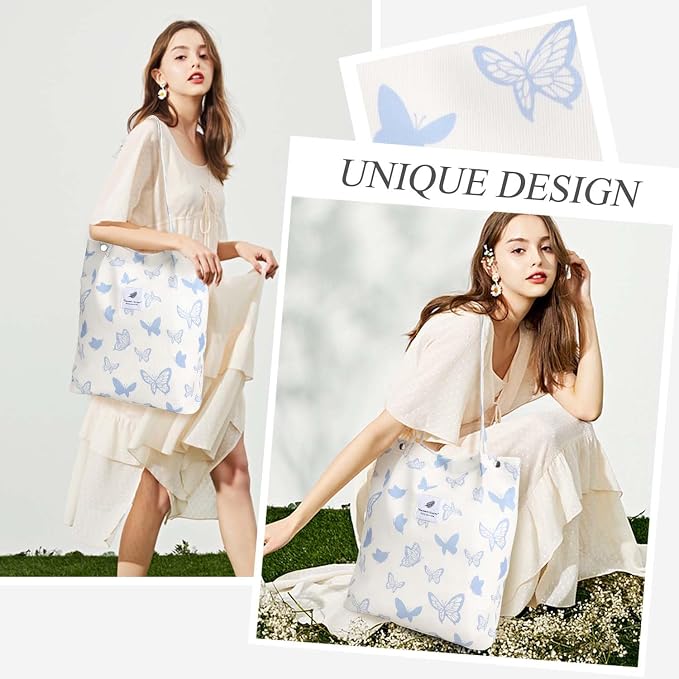 LHMTQVK Corduroy Tote Bags for Women, Large Capacity Tote Purse Reusable Grocery Shoulder Bag with Inner Pockets - Image 2