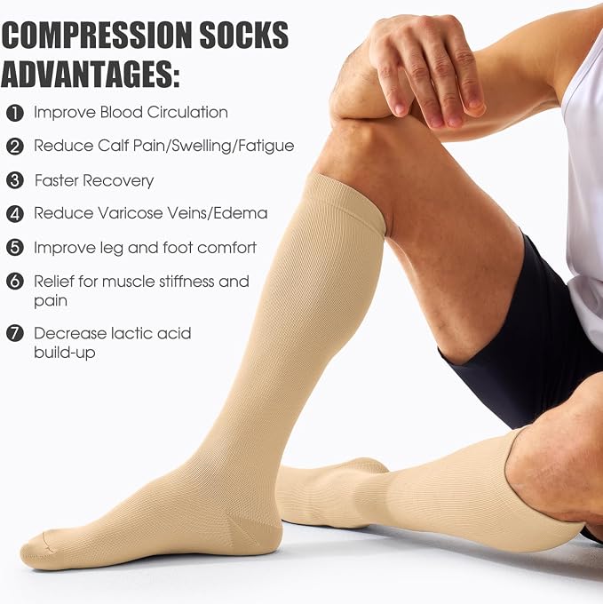 4 Pairs Compression Socks for Women and Men-Circulation Best Support Socks for Running,Athletic,Cycling - Image 7
