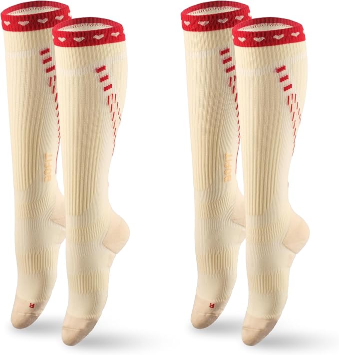 AOFIT Graduated Compression Socks for Women Travel Flight Nurses Dr Scholls Airplane 15-20 mmhg by aoFIT