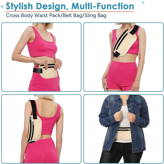 travel inspira RFID Blocking Hidden Money Belt | Dual Zipper Storage - Image 5