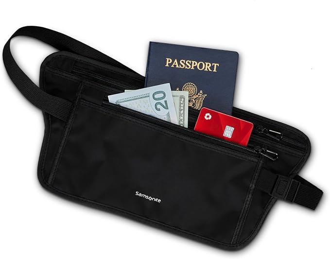 Samsonite RFID Waist Belt - Lightweight and Durable Nylon RFID Protection Technology - Blocks RFID Signals Encoded In Passports, IDs & Credit Cards - Image 2