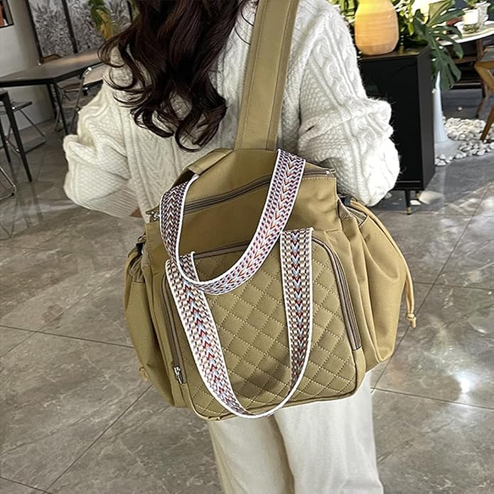Travel Duffel Bag Weekender Bags for Women, Expandable Tote Handbag Diaper Bag Backpack Shoulder Bag for Car Work Daily - Image 3