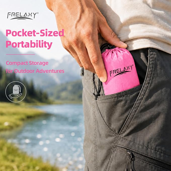 Frelaxy Pocket Picnic Blanket, Waterproof Blanket for Beach Festival | Lightweight compact design, Multi-use outdoor blanket, Waterproof & sandproof material, Easy to carry, Picnic, Camping - Image 8