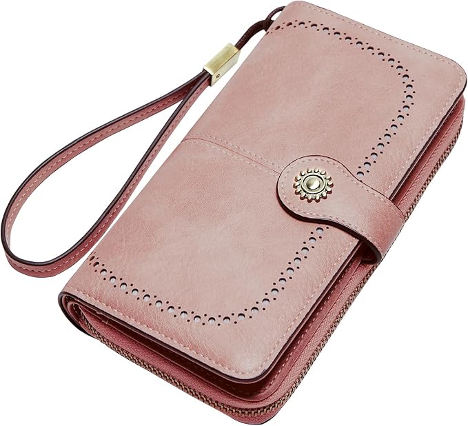 TFKGS Wallet for Women RFID Blocking Leather Large Capacity Card Holder Ladies Phone Clutch Travel Long Purse Wristlet | RFID Blocking - Image 7