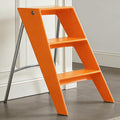 HOTEAGLE Modern Folding Chair - Multifunctional Design Doubles as Step Stool & Storage Shelf, Sturdy Engineering Plastic for Kitchen, Dining & Bistro,Orange by MoreThanFireALifestyle