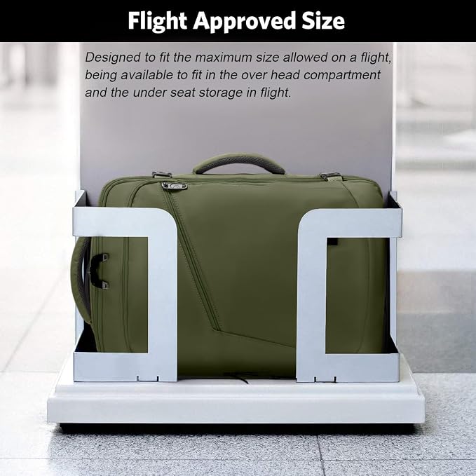 MATEIN Expandable Air Travel Backpack, Light Weight Carry on Backpack | Personal Item Backpack with Trolley Sleeve, Water Resistant Daypack for Hiking, Gifts for Men who Like to Travel, Dark Green - Image 9