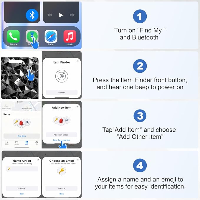 Wallet Tracker Card for Apple Find My (iOS Only), Ultra-Thin Bluetooth Tracker Smart Card Wallet Finder, IP68 Waterproof Slim Item Locator for Wallets, Keys, Passport & Luggage Tags (Diamond Black) - Image 9