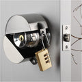 Door Knob With Lock,Without Drilling ,Dementia Door handle lock，From Outside Prevents Turning of Door Knob and Access to Keyhole,for Apartment Evictions，Childproof (Stainless steel with padlock) by TEMEILI