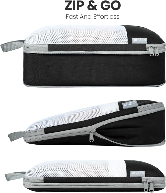 Compression Packing Cubes for Travel, Lightweight Vacation Travel Essentials, Travel Accessories for Suitcase Organizer Bags Set, Durable Luggage Organizer - Image 6