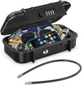LOFICOPER Portable Lock Box, Beach Security Box for Travel, Anti-Theft 4-Digit Combination Lock Box, Cash Box with Removable Wire Rope for Dorm, Gym, Travel, Hotel, Office by LOFICOPER