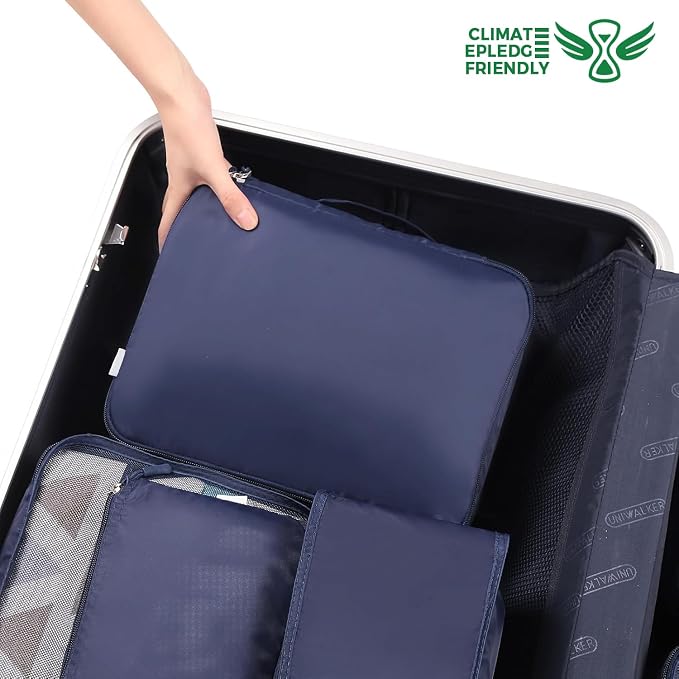 BAGAIL 8 Set Packing Cubes Luggage Packing Organizers for Travel Accessories-Indigo - Image 6