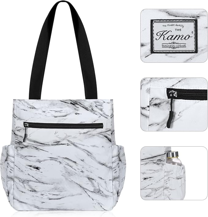KAMO Floral Tote Bag - Waterproof Lightweight Handbags Travel Shoulder Bag for Hiking Yoga Gym Swimming Travel Beach - Image 4