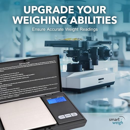 Smart Weigh SWS600 Elite 600g x 0.1g Digital Gram Scale, Pocket Sized Jewelry, Nutrition Kitchen, and School Scale, Slim Design, Black - Image 6