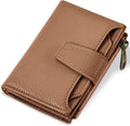 Small Wallet Women RFID Blocking Soft Leather Bifold Compact Card Holder Wallet for Women with Zipper Coin Pocket 4 ID Window by Airkit