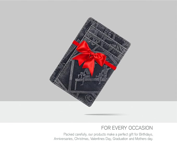 Oak Leathers RFID Blocking Minimalist Wallet - Slim Leather Card Holder - Image 6