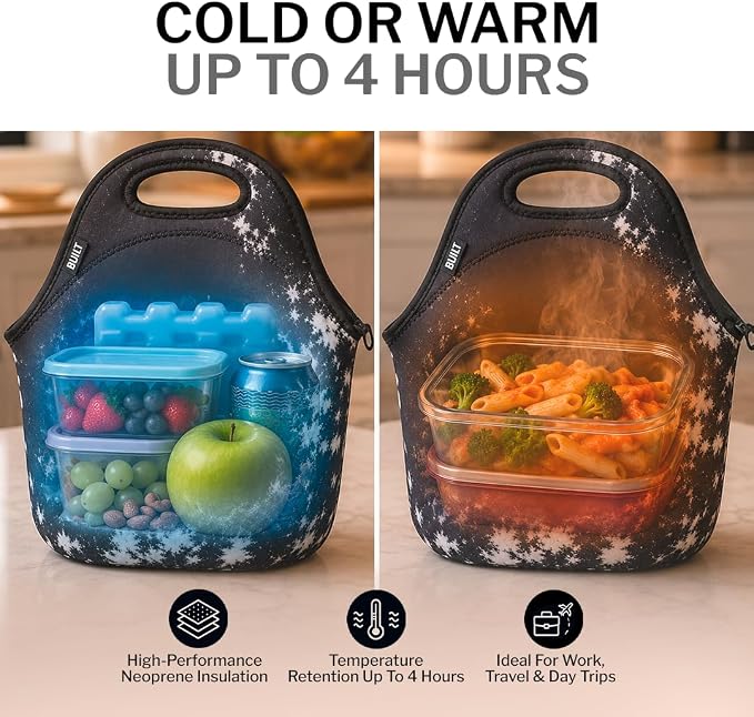 Built Gourmet Getaway Neoprene Lunch Bag - Nightfall Tie Dye - Image 5
