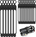 Silicone Cable Ties, Cord Organizer Cable Management,2Sizes-Black | Reusable Cord Ties for Electronics, Office Desk Accessories, Home Travel Essentials, Easy to Use, 4.2 Inch & 7.1 Inch-16Pcs by ELECTRONICSORGANIZATION