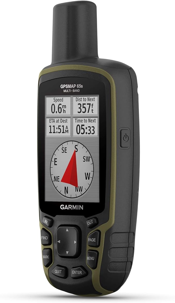 Garmin GPSMAP 65s, Button-Operated Handheld with Altimeter and Compass, Expanded Satellite Support and Multi-Band Technology, 2.6" Color Display by Unknown
