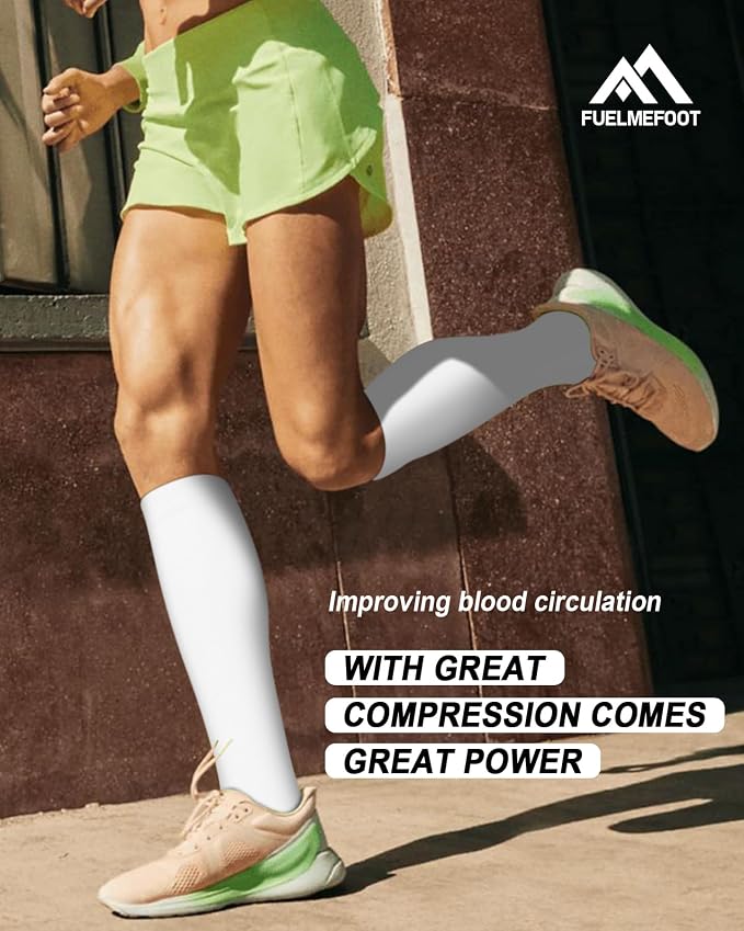6 Pairs Compression Socks for Women & Men 15-20mmHg Knee High Socks | Graduated Compression Socks Supports Circulation, Ideal for Nurses Pregnancy, Travel, Flying, Running & Daily Wear - Image 2