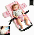 Toddler Airplane Bed, Pink, Baby Travel Essentials, 31 * 17Inch | Portable Seat Extender Travel Bed for Kids, Soft Baby Travel Essentials for Flying, Long Flight Must Haves Footrest by Unknown
