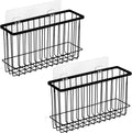 Toplife Wall Door Adhesive Kitchen Wrap Organizer Rack, No Drilling, Black, 2 Pack by Toplife