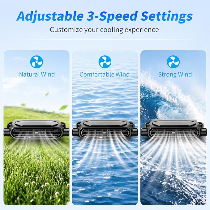 New Upgraded Car Seat Fan that Blow Cold Air for Backseat Rear Facing Headrest Cooling Fan for Car Portable Carseat Usb Car Vent Extender for Baby Small Mini Rechargeable Cooler Head Rest (White) - Image 5