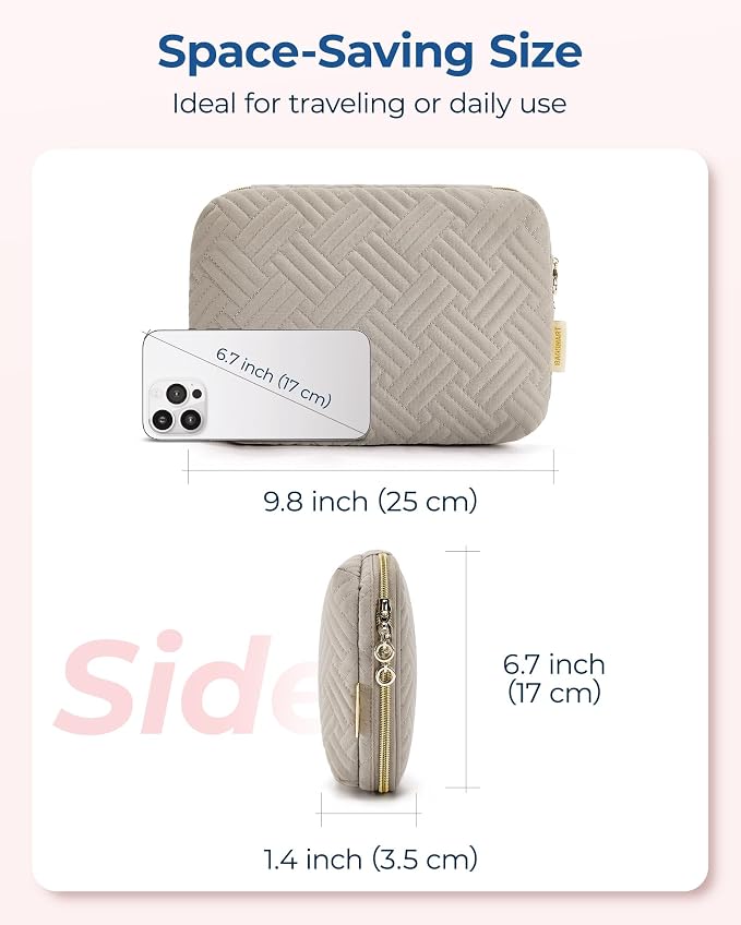BAGSMART Electronics Organizer Travel Case, Cable SD Card Phone Accessories Organizer Bag for Women Travel Essentials, Warm Grey - Image 5