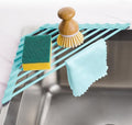 Tomorotec Roll Up Dish Drying Rack with Silicone Coating, Mint Green | 304 Stainless Steel with BPA-Free Silicone, Triangle Design Maximizes Sink Corner Space, Fits Compact Kitchens And RVs by Tomorotec