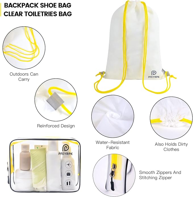 PFEYRPK Lightweight Compression Packing Cubes for Suitcases, Compressible Expandable Travel Packing Organizer with Clear Toiletries and Backpack Bag, Travel Essentials for Carry on Luggage 7 Set - Image 4