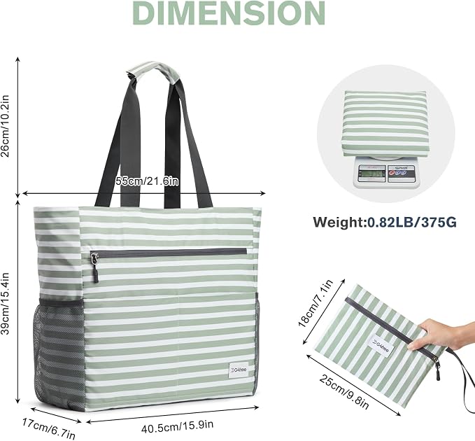G4Free Beach Bag, Waterproof Sandproof Beach Tote Bag, Large Capacity Foldable for Women - Image 6