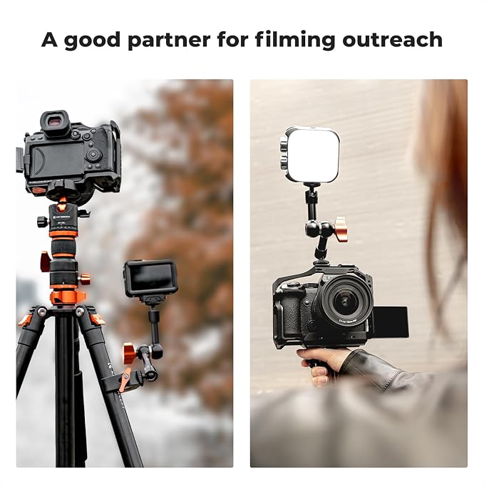 K&F CONCEPT 6" Magic Arm 1/4" Screw Articulating Mini Arm | 360° Ballhead Mount for Monitor, LED Light, Webcam, MS31 - Image 7
