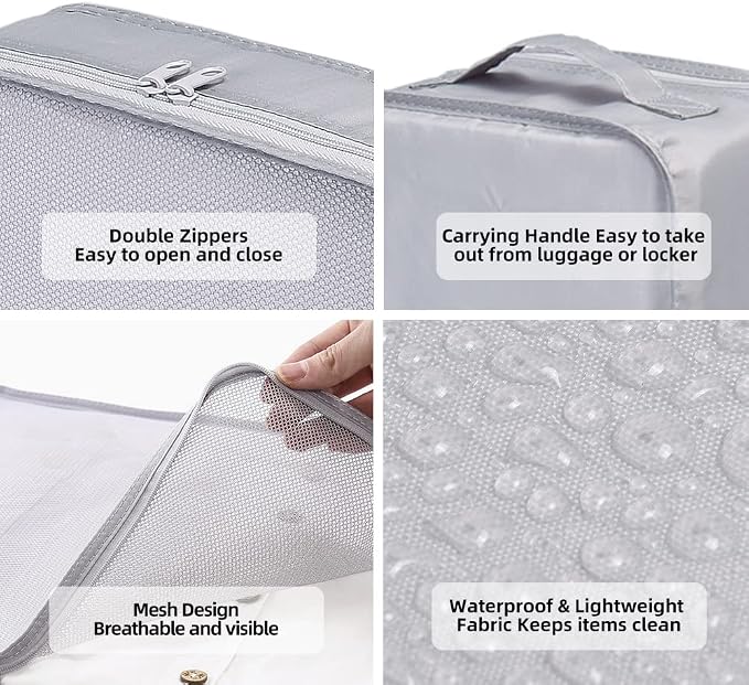 JJ POWER Travel Packing Cubes, Luggage Organizers with Shoe Bag - Image 3
