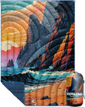 Puffy Camping Blanket,Large Camp Blanket Outdoor Camping Quilt Waterproof | Lightweight Printed Warm Packable Down Alternative Blanket for Camping,Traveling, Stadium, Hiking, Picnics by hotkoko