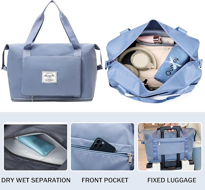 INVODA Women's Weekender Overnight Carry-On Sports Tote Gym Bag - Image 4