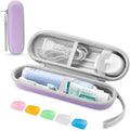 Toothbrush Travel Case for Oral B/Oral-B Pro 1000 1500 5000 7000 & Philips Sonicare 4100 1100 5300 5100 6100/iO Electric Toothbrush, Hard Protective Storage Bag (Light purple case with toothbrush cap) by TYSORETY