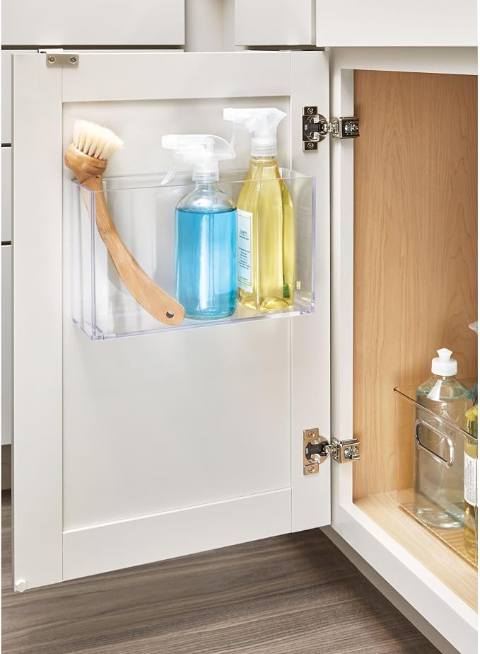 iDesign Affixx Collection Adhesive Organizer Bin, Clear | Clarity Organizer - Image 4